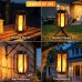 Toodour Solar Lights Outdoor, 2 Pack Hanging Solar Lanterns with 4 Lighting Mode, Type-C Charging, Waterproof Decorative Lights for Garden, Patio, Landscape, Yard, Camping