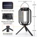 Toodour Solar Lights Outdoor, 2 Pack Hanging Solar Lanterns with 4 Lighting Mode, Type-C Charging, Waterproof Decorative Lights for Garden, Patio, Landscape, Yard, Camping