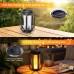 Toodour Solar Lights Outdoor, 2 Pack Hanging Solar Lanterns with 4 Lighting Mode, Type-C Charging, Waterproof Decorative Lights for Garden, Patio, Landscape, Yard, Camping