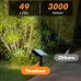 Toodour Solar Lights Outdoor, 49 LED Super Bright Solar Spot Lights with 2 Lighting Modes, Waterproof Solar Powered Landscape Spotlights for Garden Patio Pathway Yard (2 Pack-Warm White)