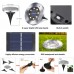 Toodour 12 Pack Solar Ground Lights Outdoor, 8 LED Waterproof Solar Powered in-Ground Disk Lights for Garden Patio Yard Lawn Driveway Pathway, Warm White