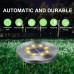 Toodour 12 Pack Solar Ground Lights Outdoor, 8 LED Waterproof Solar Powered in-Ground Disk Lights for Garden Patio Yard Lawn Driveway Pathway, Warm White