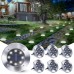 Toodour 6 Pack Solar Ground Lights Outdoor, 8 LED Waterproof Solar in-Ground Disk Lights for Garden Driveway Lawn Pathway Yard Pool Step, White