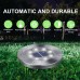 Toodour 6 Pack Solar Ground Lights Outdoor, 8 LED Waterproof Solar in-Ground Disk Lights for Garden Driveway Lawn Pathway Yard Pool Step, White
