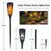 Toodour Solar Lights Outdoor, 10 Pack LED Solar Torch Lights with Flickering Flame Waterproof Halloween Decorations for Garden Yard