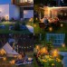 Toodour Solar Lights Outdoor, 10 Pack LED Solar Torch Lights with Flickering Flame Waterproof Halloween Decorations for Garden Yard