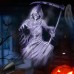 Toodour Halloween Projector Lights Outdoor Indoor, 3D Dynamic White Reaper Projector Lights with Timer, Waterproof Halloween Decorations for Home Party Garden