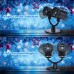 Toodour Snowman & Snowflake Christmas Projector Lights Outdoor, Double Head Dynamic Snowman & Snowflake Projector Lights with Timer, Waterproof White Christmas Light for Yard Wall Indoor Xmas Decor