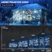 Toodour Snowman & Snowflake Christmas Projector Lights Outdoor, Double Head Dynamic Snowman & Snowflake Projector Lights with Timer, Waterproof White Christmas Light for Yard Wall Indoor Xmas Decor