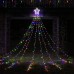 Toodour Christmas Lights, 317 LED 10ft X 9 Outdoor Christmas Decorations Lights with 12" Topper Star, 8 Lighting Modes Outside Christmas Tree Lights (Multicolor)