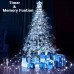 Toodour Christmas Lights, 317 LED 10ft X 9 Outdoor Christmas Decorations Lights with 12" Topper Star, 8 Lighting Modes Outside Christmas Tree Lights (White)