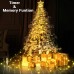 Toodour Christmas Lights, 317 LED 10ft X 9 Outdoor Christmas Decorations Lights with 12" Topper Star, 8 Lighting Modes Outside Christmas Tree Lights (Warm White)