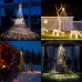 Toodour Christmas Lights, 317 LED 10ft X 9 Outdoor Christmas Decorations Lights with 12" Topper Star, 8 Lighting Modes Outside Christmas Tree Lights (Warm White)