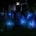 Toodour Outdoor Solar Lights, 12 Pack LED Solar Torch Lights with Flickering Flame, Waterproof Lighting Decoration for Patio Garden Yard Pathway Landscape, Blue