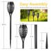 Toodour Outdoor Solar Lights, 12 Pack LED Solar Torch Lights with Flickering Flame, Waterproof Lighting Decoration for Patio Garden Yard Pathway Landscape, Blue