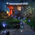 Toodour Outdoor Solar Lights, 12 Pack LED Solar Torch Lights with Flickering Flame, Waterproof Lighting Decoration for Patio Garden Yard Pathway Landscape, Blue