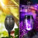 Toodour Outdoor Solar Lights, 12 Pack LED Solar Torch Lights with Flickering Flame, Waterproof Lighting Decoration for Patio Garden Yard Pathway Landscape, Purple