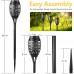 Toodour Outdoor Solar Lights, 12 Pack LED Solar Torch Lights with Flickering Flame, Waterproof Lighting Decoration for Patio Garden Yard Pathway Landscape