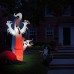 Toodour Halloween Inflatables Outdoor Decorations Ghost, 8ft Blow up Yard Decorations, Built-in Red LED Disco Lights, Ghost Inflatable for Outdoor Halloween Decor
