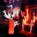 Toodour Halloween Inflatables Outdoor Decorations Ghost, 8ft Blow up Yard Decorations, Built-in Red LED Disco Lights, Ghost Inflatable for Outdoor Halloween Decor
