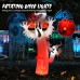 Toodour Halloween Inflatables Outdoor Decorations Ghost, 8ft Blow up Yard Decorations, Built-in Red LED Disco Lights, Ghost Inflatable for Outdoor Halloween Decor