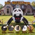 Toodour 8ft Halloween Inflatables Ghost Face Spider with Rotating Colorful LED Lights, Light Up Spider with Twinkle Red Eyes, Halloween Blow Up Decorations for Yard, Party, Lawn