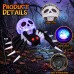 Toodour 8ft Halloween Inflatables Ghost Face Spider with Rotating Colorful LED Lights, Light Up Spider with Twinkle Red Eyes, Halloween Blow Up Decorations for Yard, Party, Lawn