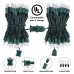 Toodour Clear Christmas Lights, 33ft 100 Count Incandescent Christmas Lights, UL Certified Connectable Green Wire Mini Bulb String Lights for Home, Party, Christmas, Xmas Tree Decorations
