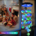 Toodour Solar Wind Chimes for Outside, Shells Light Gifts for Mom Grandma Women Wife Girls, Waterproof Solar Outdoor Decorative Mobile Light for Holiday Garden Porch Yard Decor (Blue & Green)