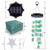 Toodour Solar Wind Chimes for Outside, Shells Light Gifts for Mom Grandma Women Wife Girls, Waterproof Solar Outdoor Decorative Mobile Light for Holiday Garden Porch Yard Decor (Blue & Green)
