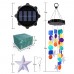 Toodour Solar Wind Chimes with Colorful Shells, Waterproof Solar Powered Outdoor Decor for Garden Patio Porch, Gifts for Mom Grandma Women