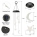 Toodour Solar Wind Chimes, Color Changing Wind Chimes Moon and Star, LED Decorative Mobile, Gift for Mom Grandma, Waterproof Outdoor Moon Star Light for Garden, Patio, Yard, Window Outdoor Decor