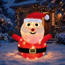Toodour 20 Inch Christmas Lighted Santa Claus Outdoor, Pop-Up Chrsitmas Decorations w/ 40 LED Lights, Battery Operated, Holiday Decor for Garden Yard