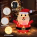 Toodour 20 Inch Christmas Lighted Santa Claus Outdoor, Pop-Up Chrsitmas Decorations w/ 40 LED Lights, Battery Operated, Holiday Decor for Garden Yard