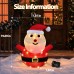 Toodour 20 Inch Christmas Lighted Santa Claus Outdoor, Pop-Up Chrsitmas Decorations w/ 40 LED Lights, Battery Operated, Holiday Decor for Garden Yard