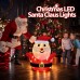Toodour 20 Inch Christmas Lighted Santa Claus Outdoor, Pop-Up Chrsitmas Decorations w/ 40 LED Lights, Battery Operated, Holiday Decor for Garden Yard