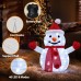 Toodour 20 Inch Christmas Lighted Snowman Outdoor, Pop-Up Snowman Decorations w/ 40 LED Lights, Battery Operated, Holiday Decor for Garden Yard