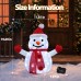 Toodour 20 Inch Christmas Lighted Snowman Outdoor, Pop-Up Snowman Decorations w/ 40 LED Lights, Battery Operated, Holiday Decor for Garden Yard