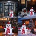 Toodour 20 Inch Christmas Lighted Snowman Outdoor, Pop-Up Snowman Decorations w/ 40 LED Lights, Battery Operated, Holiday Decor for Garden Yard