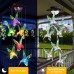Toodour Solar Hummingbird Wind Chimes Outdoor Colors Changing Upgraded 7 LED Lights Energy Saving and Waterproof Hanging Shiny Lights for Home Patio Yard Garden Decor Great Gifts