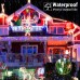 Toodour Christmas Lights Outdoor, 29.5ft 360 LED Icicle Christmas Lights with 8 Modes, 60 Drops, Plug in Fairy String Lights for Party, Holiday, Wedding Decors (Multicolor)