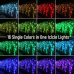 Toodour Christmas Icicle Lights Outdoor, RGB Color Changing Icicle Light with 60 Drops, 29.5ft 360 LED Christmas Lights - Window Fairy Twinkle Light for Home, Garden, Outdoor Xmas Decorations Toodour Christmas Icicle Lights Outdoor, RGB Color Changing Icicle Light with 60 Drops, 29.5ft 360 LED Christmas Lights - Window Fairy Twinkle Light for Home, Garden, Outdoor Xmas Decorations