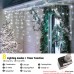 Toodour Christmas Icicle Lights, 29.5ft 360 LED Icicle Christmas Lights with 8 Modes, 60 Drops Fairy Twinkle Lights Outdoor for Holiday, Party, Wedding Decorations (White)