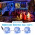 Toodour White & Blue Christmas Icicle Lights, 29.5ft 360 LED Icicle Christmas Lights with 8 Modes, 60 Drops Fairy Twinkle Lights Outdoor for Holiday Party Wedding Decorations