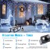 Toodour White & Blue Christmas Icicle Lights, 29.5ft 360 LED Icicle Christmas Lights with 8 Modes, 60 Drops Fairy Twinkle Lights Outdoor for Holiday Party Wedding Decorations
