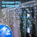 Toodour White & Blue Christmas Icicle Lights, 29.5ft 360 LED Icicle Christmas Lights with 8 Modes, 60 Drops Fairy Twinkle Lights Outdoor for Holiday Party Wedding Decorations