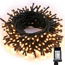 Toodour LED Christmas Lights, 72ft 200 LED String Lights with 8 Modes, Timer, Low Voltage Indoor Fairy Twinkle Lights for Christmas, Home, Garden, Party, Holiday, Xmas Tree Lights (Warm White)