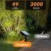 Toodour Solar Lights Outdoor, 4 Pack 49 LED Super Bright Solar Spot Lights with 2 Lighting Mode, Waterproof Solar Powered Landscape Spotlights for Garden Patio Driveway Yard Outdoor Decor, Warm White