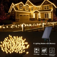 Toodour Solar Garden Lights, Dual Power Supply USB & Solar Charge String Lights, 77ft 220 LED Outdoor Garden Lights, Perfect for Indoor & Outdoor, Garden, Wedding Decorations (Warm White)