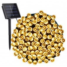 Toodour Solar Christmas Lights, 72ft 200 LED 8 Modes Solar String Lights, Waterproof Solar Fairy Lights for Garden, Patio, Home, Holiday, Party, Outdoor Christmas Decorations (Warm White)